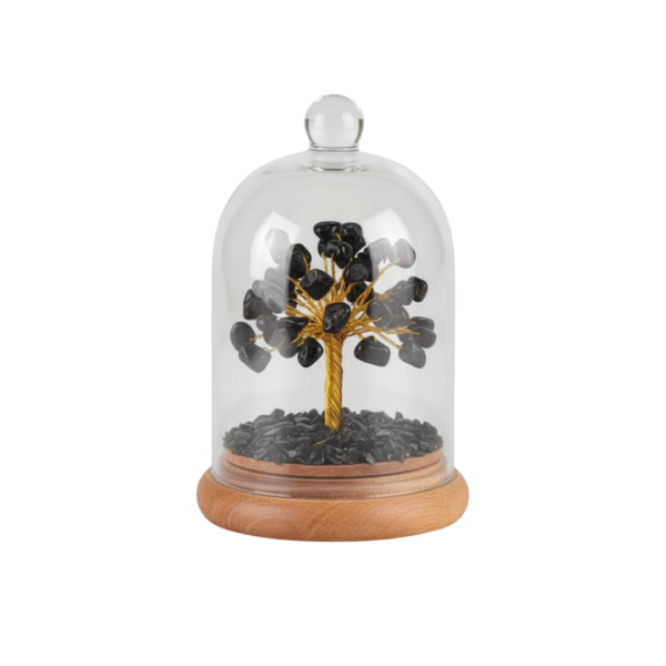 Black Indian Agate - Tree Dome