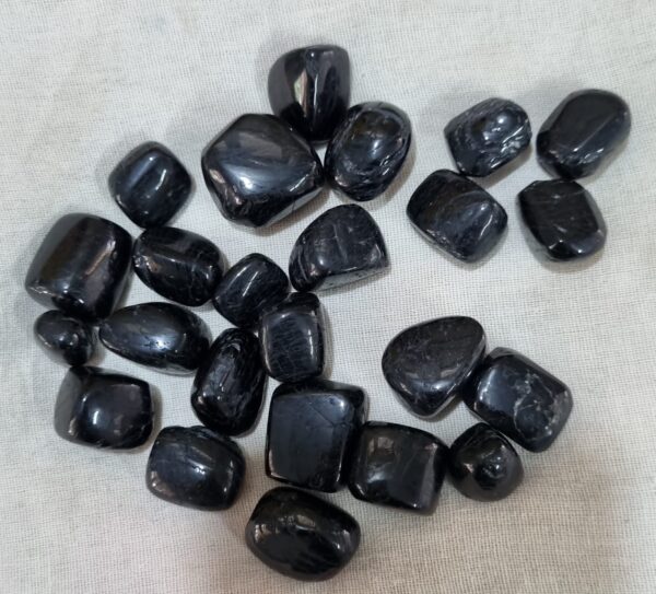 Original Black Tourmaline Tumbles 14mm-30mm_ Original Black Tourmaline