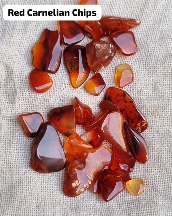 Red Carnelian chips Red Carnelian